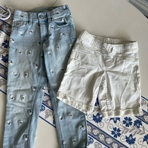 Lot of 4 pairs of girls bottoms, Justice brand size 8 slim- Great for school!